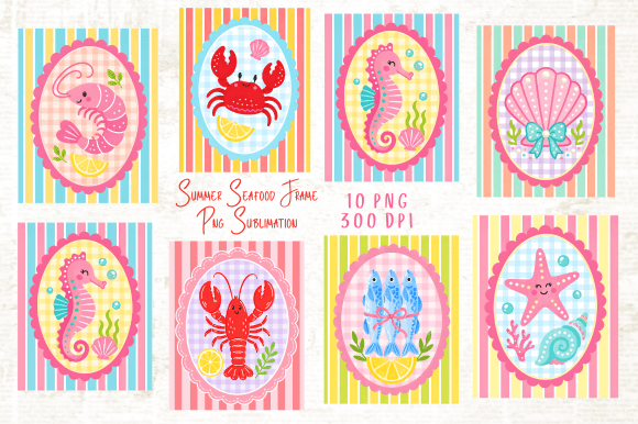 Download Summer Seafood Frame PNG Sublimation - Frame png Collection
