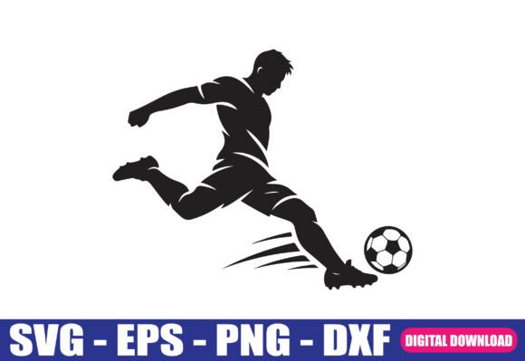 Download Soccer Player Kick Silhouette SVG - Play Collection