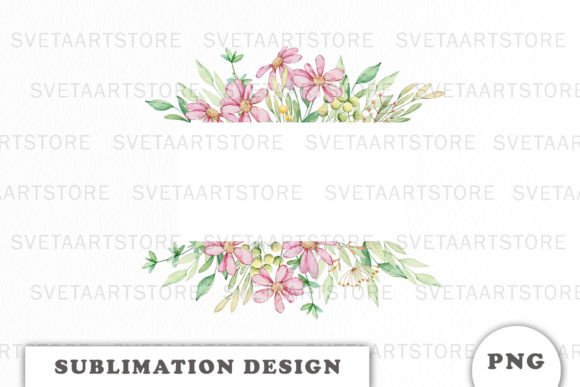 Download Watercolor Flowers Frame PNG - Frame png Collection