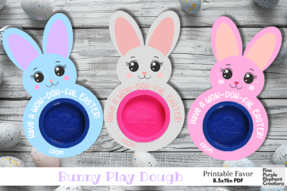 Download Play Dough Easter Bunny Card Favor Doh - Premium Bundle