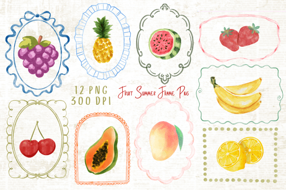 Download Fruit Summer Frame PNG - Frame png Collection