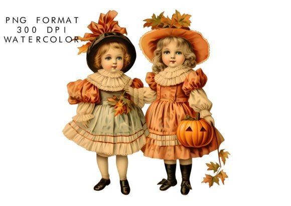 Download Watercolor Halloween Doll Sublimation - Premium Resources