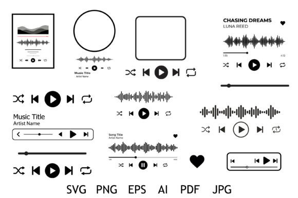 Download Music Player SVG Bundle - Play Collection